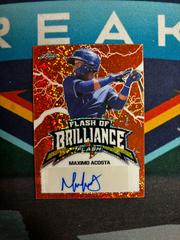 Maximo Acosta [Orange] Baseball Cards 2020 Leaf Flash of Brilliance Autographs Prices