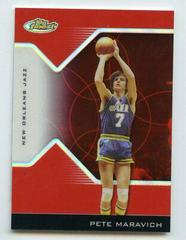Pete Maravich [Red Refractor] #137 Basketball Cards 2004 Finest Prices