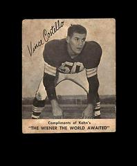 Vince Costello Football Cards 1959 Kahn's Wieners Prices
