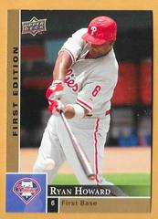 Ryan Howard Baseball Cards 2009 Upper Deck First Edition Prices