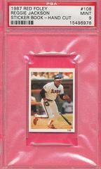 Reggie Jackson #108 Baseball Cards 1987 Red Foley Sticker Book Hand Cut Prices