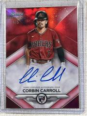 Corbin Carroll [Red] #RA-CC Baseball Cards 2023 Bowman Sterling Rookie Autographs Prices