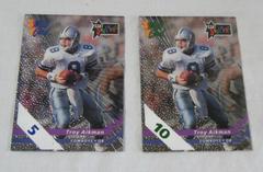 Troy Aikman [10 Stripe] #SS-17 Football Cards 1992 Wild Card Stat Smashers Prices