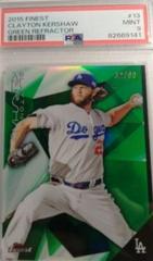 Clayton Kershaw [Green Refractor] Baseball Cards 2015 Finest Prices