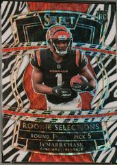 Ja'Marr Chase [Zebra] #RS-7 Football Cards 2021 Panini Select Rookie Selections Prices