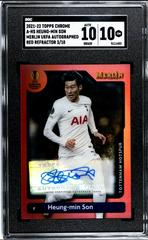 Heung Min Son [Red] #A-HS Soccer Cards 2021 Topps Merlin Chrome UEFA Autographs Prices