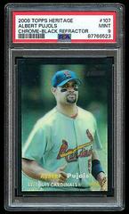 Albert Pujols [Chrome Black Refractor] #107 Baseball Cards 2006 Topps Heritage Chrome Prices