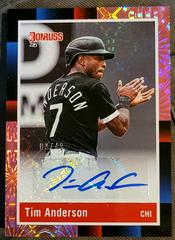 Tim Anderson [Pink Fireworks] #R88S-TA Baseball Cards 2022 Panini Donruss Retro 1988 Signatures Prices