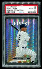 Derek Jeter [Orange Refractor] Baseball Cards 2013 Finest Prices