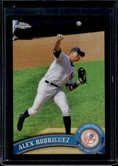 Alex Rodriguez [Black Refractor] #100 Baseball Cards 2011 Topps Chrome Prices