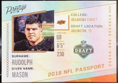 Mason Rudolph #PP-MR Football Cards 2018 Panini Prestige NFL Passport Prices