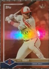 Mike Trout [Red Rainbow] #43 Baseball Cards 2022 Topps X Bobby Witt Jr. Crown Prices