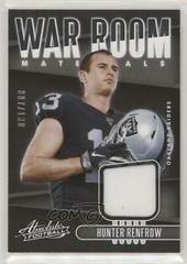 Hunter Renfrow Football Cards 2019 Panini Absolute War Room Materials Prices