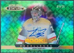 Logan Thompson [Autograph Green] #RE-5 Hockey Cards 2021 Upper Deck Stature Rookie Excellence Prices