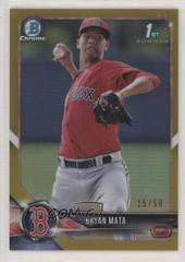 Bryan Mata [Gold Refractor] #BCP-2 Baseball Cards 2018 Bowman Chrome Prospects Prices