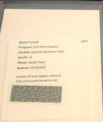 Jayden Reed [Meta] #13 Football Cards 2023 Panini Spectra Spectral Signature Prices