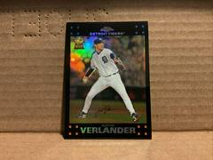 Justin Verlander [Blue Refractor] #76 Baseball Cards 2007 Topps Chrome Prices