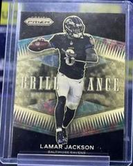 Lamar Jackson [Gold Vinyl Prizm] #B-7 Football Cards 2021 Panini Prizm Brilliance Prices