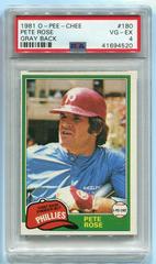 Pete Rose [Gray Back] #180 Baseball Cards 1981 O Pee Chee Prices