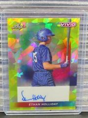 Ethan Holliday [Yellow Crystal] #BA-EH1 Baseball Cards 2023 Leaf Vivid Autograph Prices
