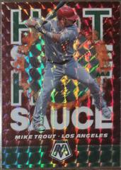 Mike Trout [Green Mosaic] #HS1 Baseball Cards 2021 Panini Mosaic Hot Sauce Prices