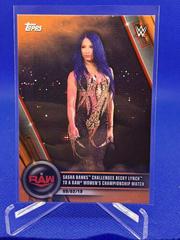 Sasha Banks Challenges Becky Lynch to A Raw Women's Championship Match [Orange] #75 Wrestling Cards 2020 Topps WWE Women's Division Prices
