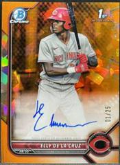 Elly De LA Cruz [Orange] #BSPA-ED Baseball Cards 2022 Bowman Chrome Sapphire Autographs Prices