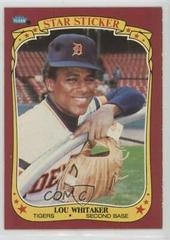 Lou Whitaker Baseball Cards 1986 Fleer Star Stickers Prices