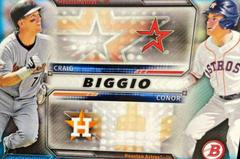 Craig Biggio, Conor Biggio [Blue] #FT-B Baseball Cards 2016 Bowman Family Tree Prices
