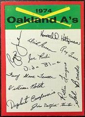Oakland A's Baseball Cards 1974 Topps Team Checklist Prices