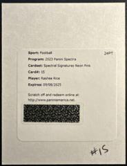 Rashee Rice [Pink Neon] #15 Football Cards 2023 Panini Spectra Spectral Signature Prices