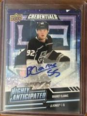 Brandt Clarke Hockey Cards 2022 Upper Deck Credentials Highly Anticipated Autograph Prices