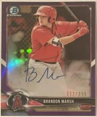 Brandon Marsh [Purple Refractor] Baseball Cards 2018 Bowman Chrome Prospects Autographs Prices