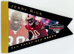 Jerry Rice [Gold Foil] #83 Football Cards 1998 Playoff Contenders Pennants Prices