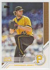 Gerrit Cole #USS-26 Baseball Cards 2017 Topps Update Salute Prices