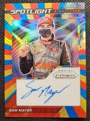 Sam Mayer [Rainbow] #SS-SM Racing Cards 2021 Panini Prizm Spotlight Signatures Prices
