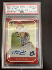 Alec Bohm [Red] #87RR-AB Baseball Cards 2021 Panini Donruss Optic Retro 1987 Rated Rookie Signatures Prices
