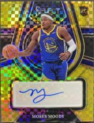 Moses Moody [Gold Prizm] Basketball Cards 2021 Panini Select Rookie Jersey Autographs Prices