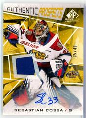 Sebastian Cossa [Gold Autograph Patch] #15 Hockey Cards 2021 SP Game Used CHL Prices