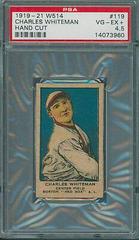 Charles Whiteman [Hand Cut] #119 Baseball Cards 1919 W514 Prices