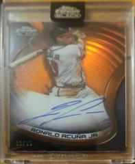 Ronald Acuna Jr. [Orange] #CBA-RAJ Baseball Cards 2022 Topps Chrome Black Autographs Prices