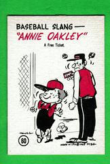 Baseball Slang [Annie Oakley] Baseball Cards 1963 Gad Fun Cards Prices