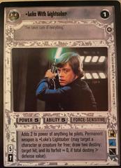 Luke With Lightsaber Star Wars CCG Enhanced Premiere Prices