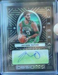 Jayson Tatum [Green] #AUR-JTA Basketball Cards 2021 Panini Obsidian Aurora Autographs Prices