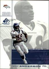 Mike Anderson #29 Football Cards 2001 SP Game Used Prices