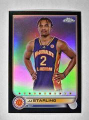 JJ Starling [Black] #8 Basketball Cards 2022 Topps Chrome McDonald's All-American Prices