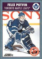 Felix Potvin Hockey Cards 1992 Score Canadian Prices