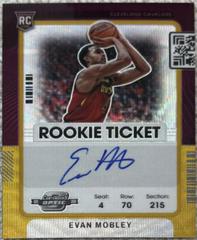 Evan Mobley [Autograph Gold Wave] #138 Basketball Cards 2021 Panini Contenders Optic Prices