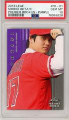 Shohei Ohtani [Purple] Baseball Cards 2018 Leaf Premier Rookies Prices