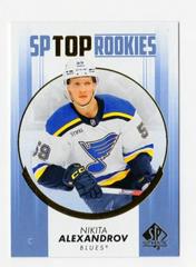 Nikita Alexandrov [Blue] #TR-44 Hockey Cards 2022 SP Authentic Top Rookies Prices